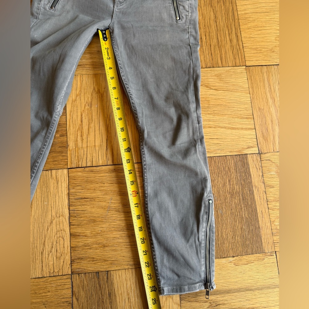 Mother The Crop Zip Muse Jean, Blow Out (Medium Gray) Wash, Sz 25, VGUC - Picture 14 of 16